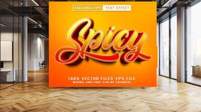 Spicy Editable Text Effect Wall mural