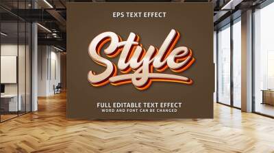 style 3d text effect premium vectors Wall mural