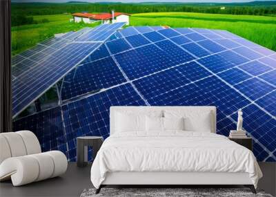 A.I. Solar home systems as an environmentally friendly industry Wall mural