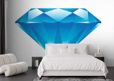 popular blue diamond isolated realistic high quality elements ve Wall mural