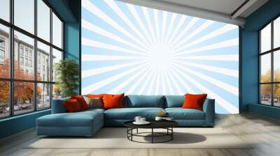 popular white and blue ray starburst sunburst pattern sky cloud background television vintage 16:9 1920 x 1080 for youtube mobile phone Wall mural