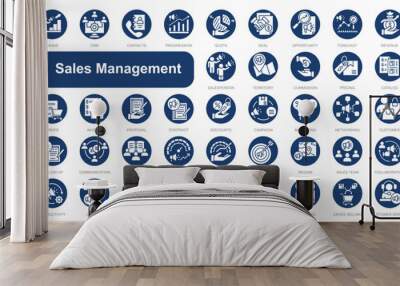 Sales Management iconset Wall mural