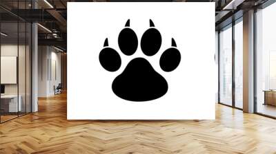 animal paw with claw print Wall mural