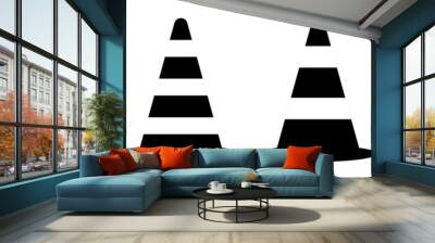 traffic cone road sign Wall mural