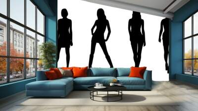 woman fashion modeling silhouette Wall mural