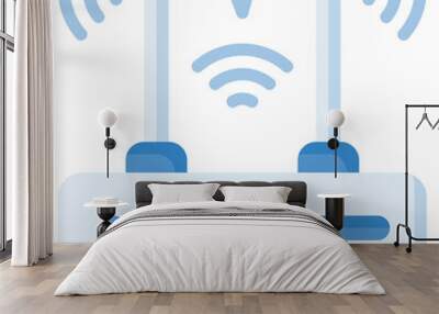 Router icon for home, smart, control, technology, internet, network, wireless and innovation Wall mural