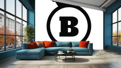 B letter logo  Wall mural