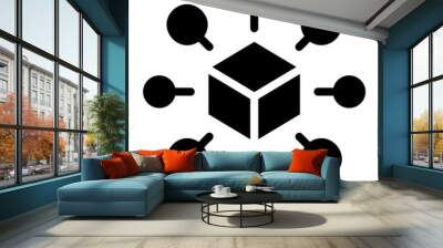 Centralized glyph icon Wall mural