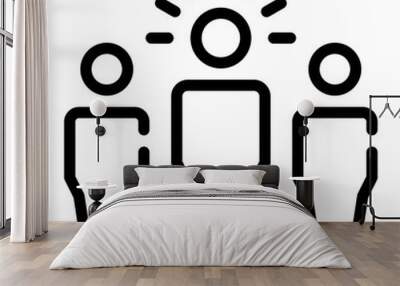 grouping line icon Wall mural