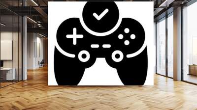 joystick glyph icon Wall mural