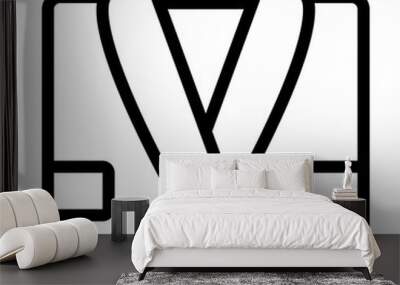 pajamas line icon Wall mural