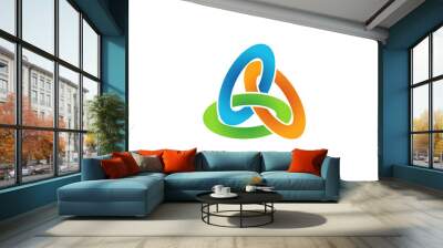 abstract shape 2 logo icon Wall mural