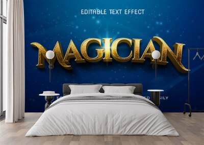 Magician 3d editable text effect Wall mural