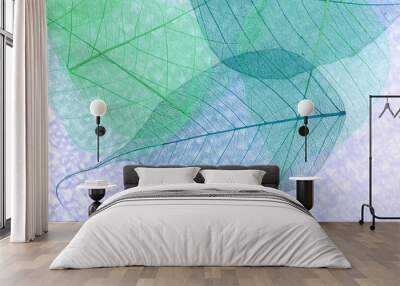 Abstract skeleton leaves background Wall mural