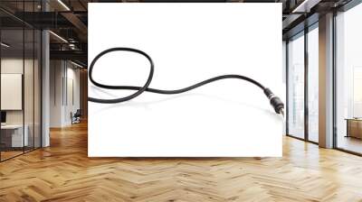 Audio cable isolated on white Wall mural