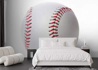 Baseball ball isolated on white Wall mural