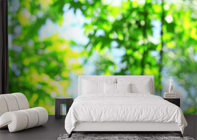 Beautiful green natural background Wall mural