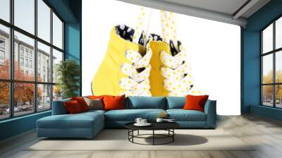 Beautiful gumshoes, isolated on white Wall mural