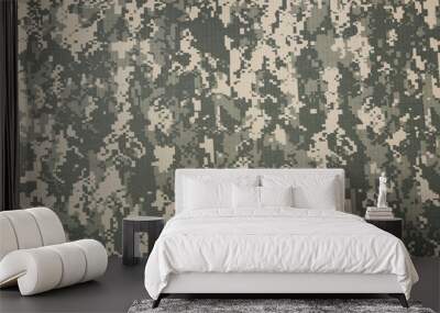 Camouflage fabric texture background Wall mural