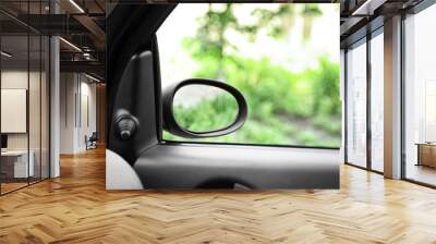 Car mirror, closeup Wall mural