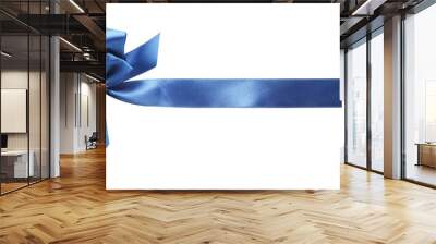 Color gift satin ribbon bow, isolated on white Wall mural