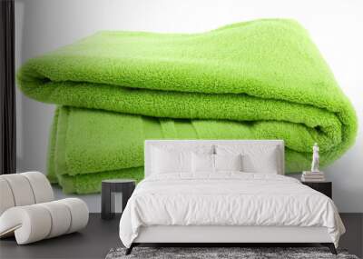 Colorful towel isolated on white Wall mural