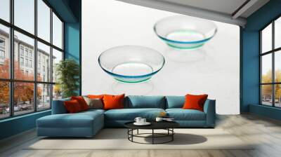 contact lenses isolated on white Wall mural