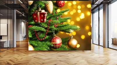 decorated christmas tree Wall mural