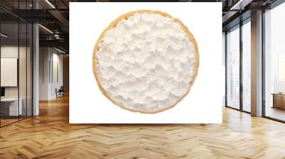 Delicious coconut cream pie on light background Wall mural