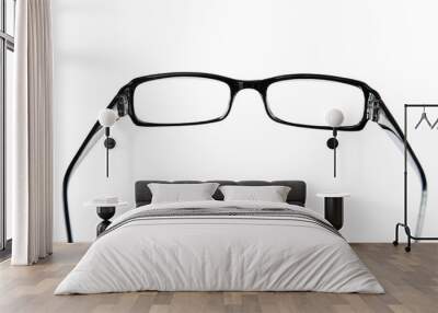 Eye glasses isolated on white Wall mural