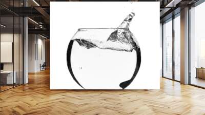 Fish bowl isolated on white Wall mural