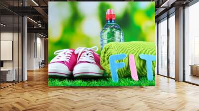 Fitness and healthy life. Conceptual photo Wall mural