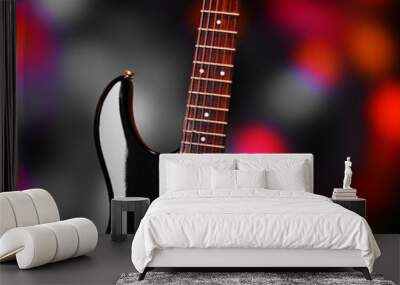 Guitar on bright background Wall mural