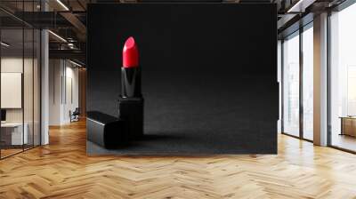 Lipstick on dark background Wall mural