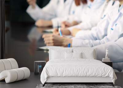 medical workers working in conference room Wall mural