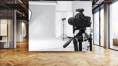 Modern photo studio with professional equipment Wall mural