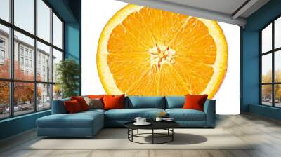 orange closeup isolated on a white background. Wall mural