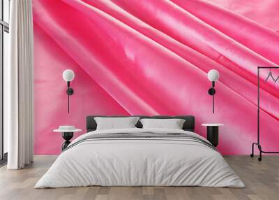 pink silk drape, background Wall mural