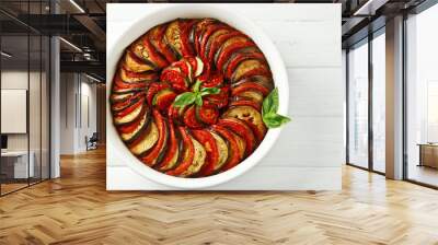 Ratatouille - traditional French Provencal vegetable dish cooked in oven Wall mural