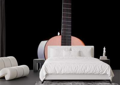 retro guitar on black background Wall mural