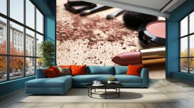 Set of decorative cosmetics, closeup Wall mural