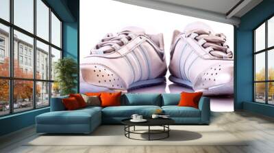 Sneakers isolated on white Wall mural