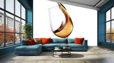 Splash of wine isolated on white Wall mural