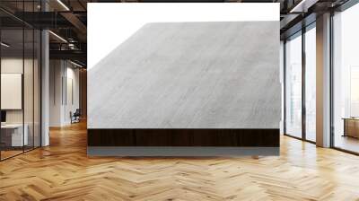 Stylish wooden table, isolated on white Wall mural