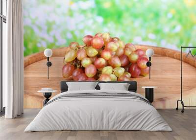 sweet grape on green nature background Wall mural