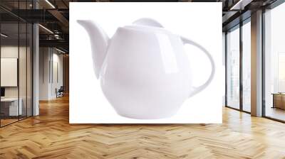 Teapot isolated on white Wall mural