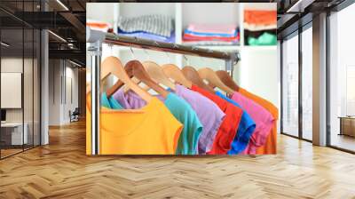 variety of casual t-shirts Wall mural