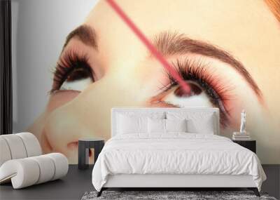 woman eye with laser correction Wall mural