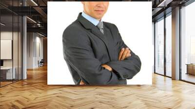 Young businessman isolated on white Wall mural