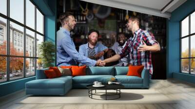 young people having fun in a bar Wall mural